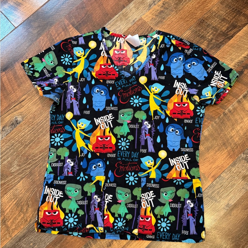 Inside Out Graphic scrub top